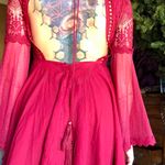 Lace Sheer Bohemian Open Back Mini Dress Photo 1