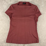Kate Spade  Saturday Womens Size S‎ Boat Neck Tee Dark Mauve 4CMU0715 100% Cotton Photo 0
