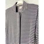 CAbi  Style 5474 Gray Navy Blue Dappled Striped Car Coat Size Small Photo 4