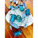 Vintage Beaded Necklace Triple Standed 22 inch 2 inch extender NY Mark … Photo 7