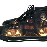 The Nightmare before Christmas high top Jack Skellimgton shoes. SZ. Unisex 10 Black Photo 0