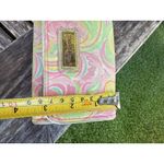 Lilly Pulitzer  Floral It's a Keeper Mini Wristlet Clutch Pink‎ Gold Trim S Photo 5