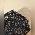 Maya Brooke Lace Duster Cardigan Navy blue Women’s size 14P‎ elegant new Photo 3