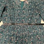 Xhilaration Scalloped Neck Boho Coastal Cowgirl Floral Longsleeve Romper Size L Photo 3