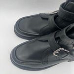 Free People Isla Boots Size 9 Moto Black Leather Buckles Zipper Edgy Boho Ankle Photo 4