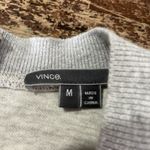 Vince  Melange Rib Trim Mini Shirt Dress Grey Space Dye Long Sleeve Knit Size M Photo 2