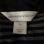 Christopher & Banks X-Large Top Striped Shark-Bite Hem Long Sleeve Stretch Lined Photo 6