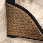 Stuart Weitzman Dark Blue Denim Wedge Sandals - Size 8 Photo 3