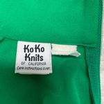 Koko Knits of California Green Turtleneck Back Zip Turtleneck Blouse Sz Small Photo 5