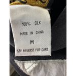 Love Sewn 100% Silk Asian Inspired Embroidered Applique Lagenlook Midi Dress M Black Size M Photo 5