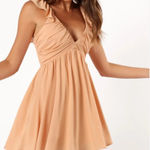 Petal and Pup light caramel color mini ruffle dress size XS NWT Photo 0