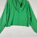 GREEN CROPPED NEW YORK HOODIE OVERSIZED WOMEN SZ‎ 8 BY RELAXX NEW Photo 2