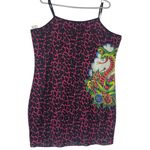 Ed Hardy  Plus Size 2X Cobra Roses
Pink Cheetah Mesh Mini Dress
 NWOT Y2K Photo 4