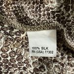 ZARA  Brown Silk Shift Dress Womens Size Medium Snakeskin Work Animal Print Photo 8