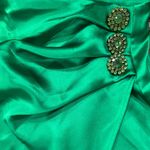 ZARA NWT  Kelly Green Satin Slit Midi Skirt size small Photo 4