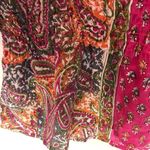 Tolani  Silk Elastic Waist Boho Paisley Blouse M Photo 5