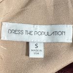 Dress The Population Dress Lace Gold Strappy Cocktail Party USA Pink Photo 6