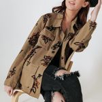 Flying Tomato JEALOUS TOMATO Pinpoint Floral Jacket Small Photo 1