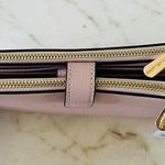 Michael Kors Jet Set Travel Blossom Pale Pink Leather Double Zip Wallet Wristlet Photo 7