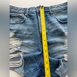 Good American  Size 8/29 Bombshell Denim Jean Shorts Blue Distressed High Waisted Photo 7