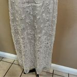 NWT Glorious Poise Ivory Sequin Pearl Puff Sleeve Midi Dress White Size L Photo 3