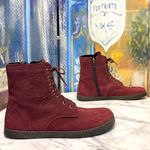 Peerko Go Barefoot Leather Ankle Boots Zipper Maroon Size EU 41 EUC Red Photo 1