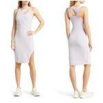 Zella ππ Interlude Rib Cutout Dress ~ Lavender Sky Large L NWT Photo 1