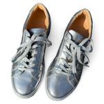 GREATS Brooklyn Brand Italian Leather Silver Sneakers Size 9 Photo 0