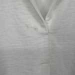 Hilary Radley  White Short Sleeve Collared V Neck Blouse Top Size S Photo 3