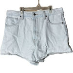 Levi's Levi’s Pinstripe High Waisted Mom‎ Shorts Size 32 Photo 0