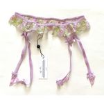 For Love & Lemons Floral Lace Garter Belt Purple Lilac Size XS NEW Photo 1