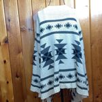 Charlotte Russe western cardigan fringe cover up size medium knit warm top Photo 5