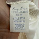 Vintage Suzy‎ Star Cream Nylon Lace Pink Trim Junior 11 Night Gown White Size undefined Photo 5