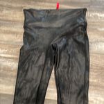 Spanx shiny black faux leather look leggings small Photo 1