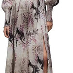 ALLSAINTS Lary Dionne Linen Silk Printed Dress | Size 10 | NWOT Photo 0