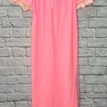 Vintage Julius Nylon Sheer Overlay Nightgown Pink Short Sleeve Size M 70s Size M Photo 8