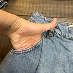 We The Free  PEOPLE  LIKE NEW! Women’s COSMICO FLIRT SKIRT Pleated Denim Raw Hem Photo 2