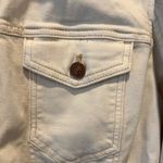 Chico's Jacket Women's Vanity 1 US 8 Medium White Ivory Puffy 3/4 Sleeve Denim Photo 1