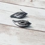 Vintage Earrings For Pierced Ears Green 3D Leaf Photo 6