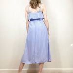 After Market Light Blue & White Striped Midi Dress Photo 1