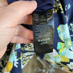 Anthropologie  Floral Ruffled Strapless Blue A Line Dress NWT Size Large Photo 7