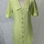 Nasty Gal Petite Extreme Collar Shirt Lemon Yellow Mini Dress Size 4 Photo 0