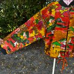 Vintage Passports Pier 1 Imports Toggle Jacket Tribal Island World One Size Red Size undefined Photo 2