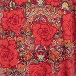 LuLaRoe  Irma High Low Oversized Tunic Blouse Size Medium Red Floral Rose Paisley Photo 2