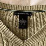 Statements Light Green Corded Sweater Size Large Photo 2