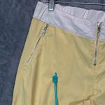 Nike VTG Y2K  71 Yellow Ankle Track Pants Athletic Nylon Zip Pockets Women's S Photo 3