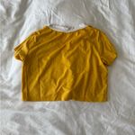 University of Michigan Maize cropped V Neck Top Yellow Photo 2