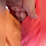 ZARA Colorblock Midi Orange & Pink Halter Dress Size Small Photo 4