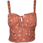 Hippie Rose  Womens Juniors Floral Printed Key Hole Tank Top Small Photo 0