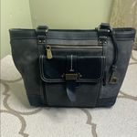 BOC vegan leather multiple pockets Black Gray shoulder tote Bag Photo 0